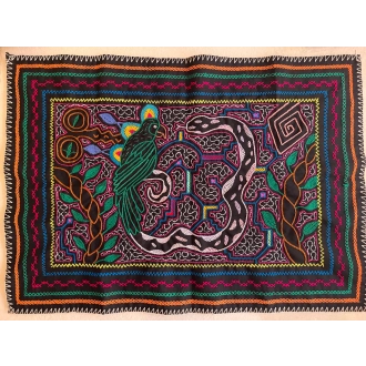 Ceremonial carpet - Snake & Parrot