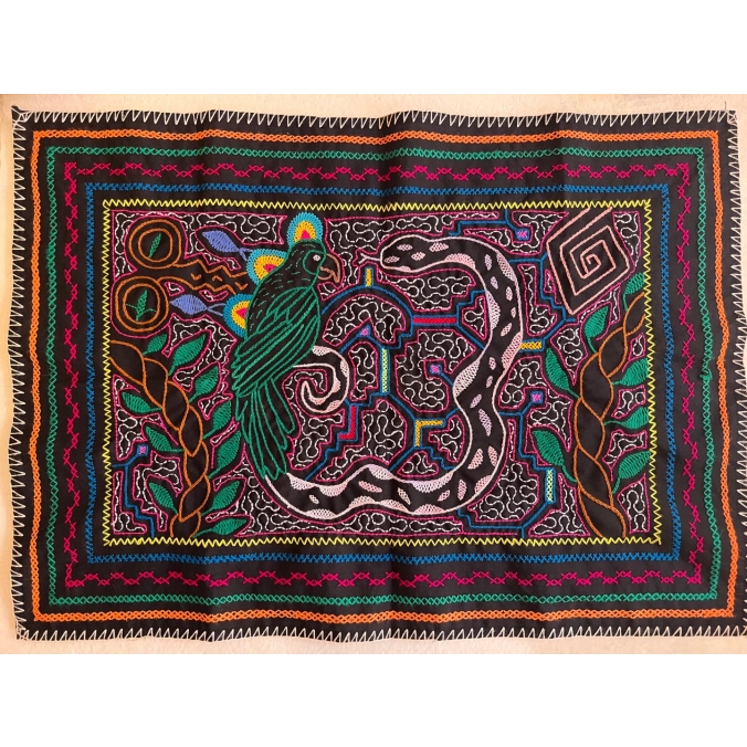 Ceremonial carpet - Snake & Parrot