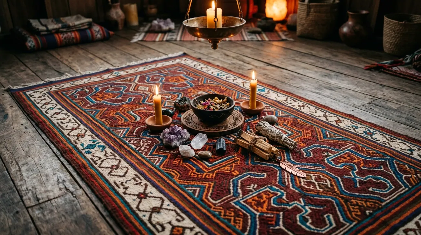 Heiligen Raum schaffen: Warum ein zeremonieller Teppich für Ihren Altar unerlässlich ist
