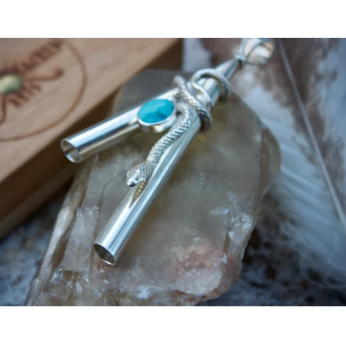 Silver Kuripe Single Cobra with Turquoise