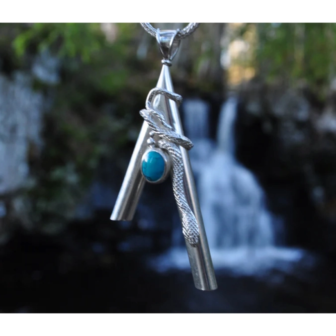 Silver Kuripe Single Cobra with Turquoise